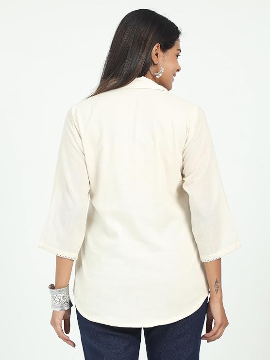 Handcrafted Embroidered Khadi Top