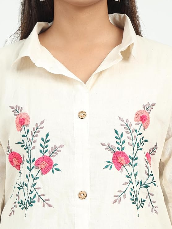 Handcrafted Embroidered Khadi Top