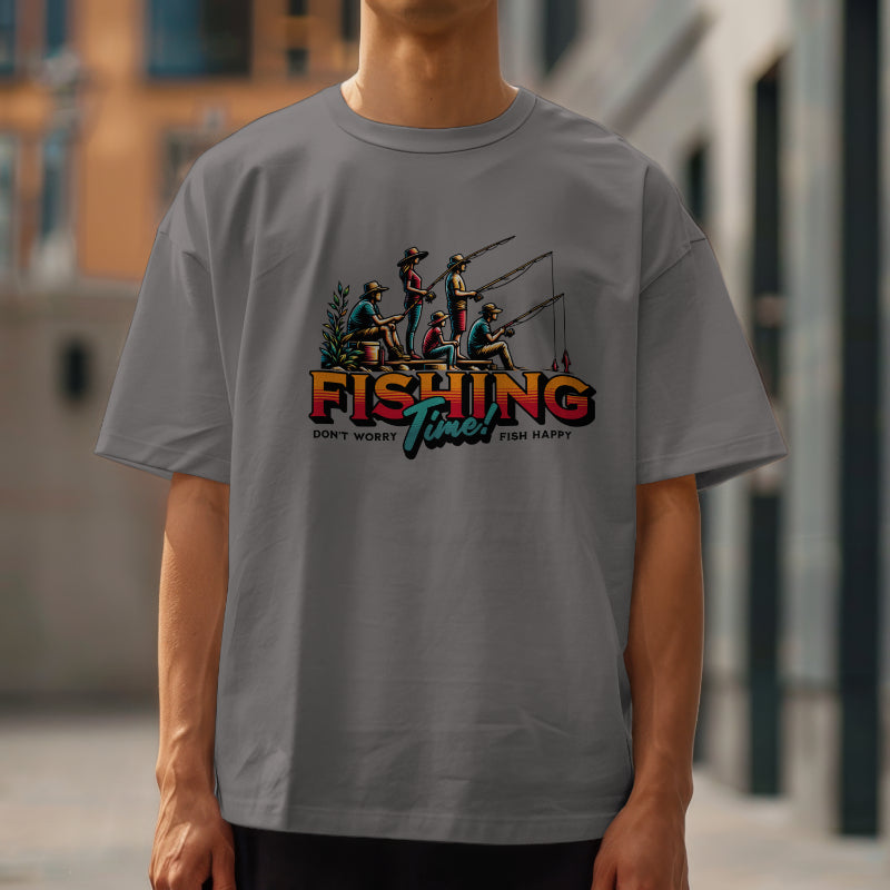 Fishing Time Oversized T Shirt